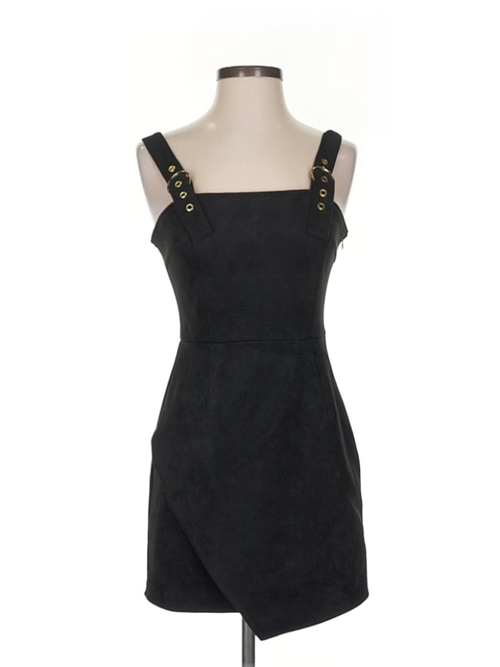 Forever 21 Overall Black Velour Mini Dress Size Small